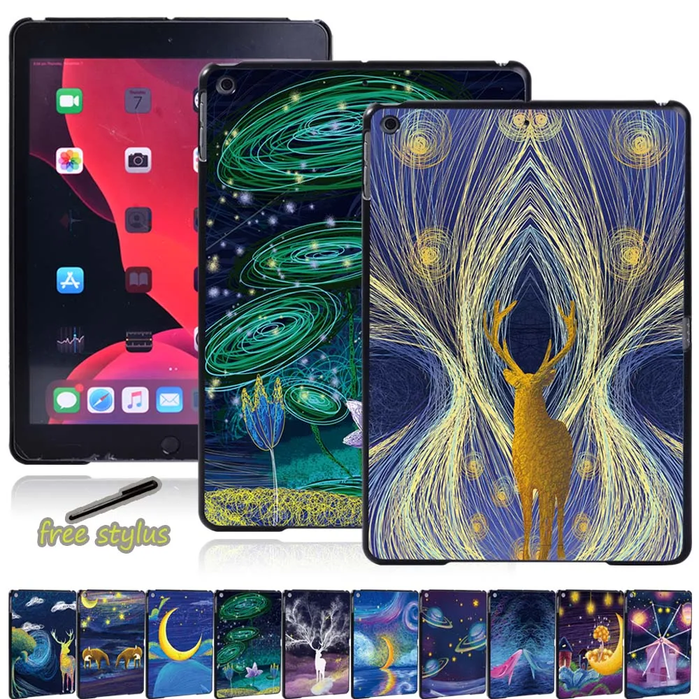

Tablet Case Fit Apple IPad(2017/2018/2019)/IPad 2/3/4/Mini 1/2/3/4/5/Air(1/2/3)/Pro(9.7/10.5)/Pro 11(2018/2020) Paint Back Case