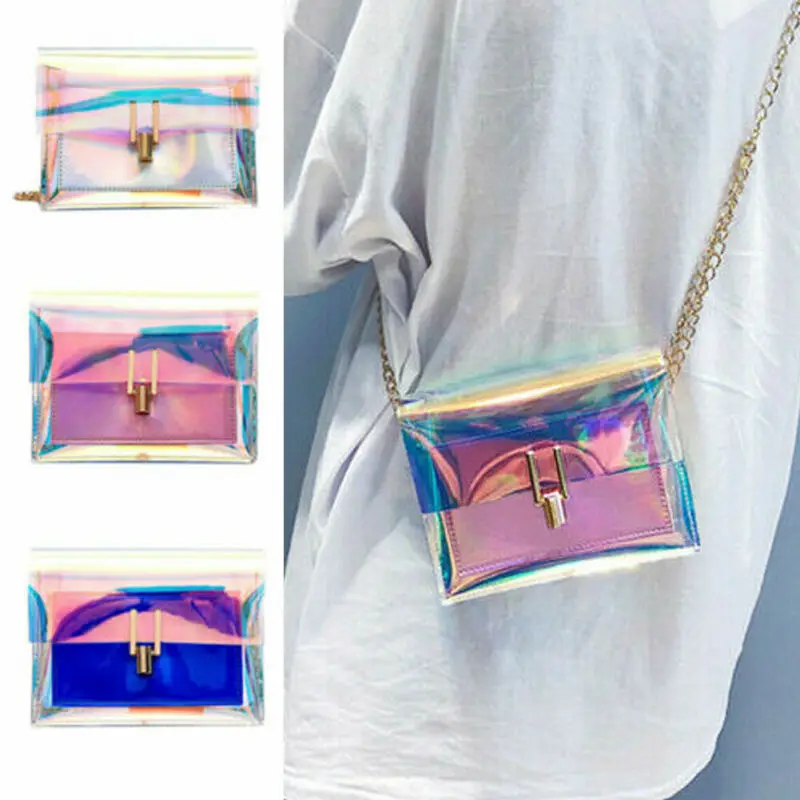 holographic clear bolsa