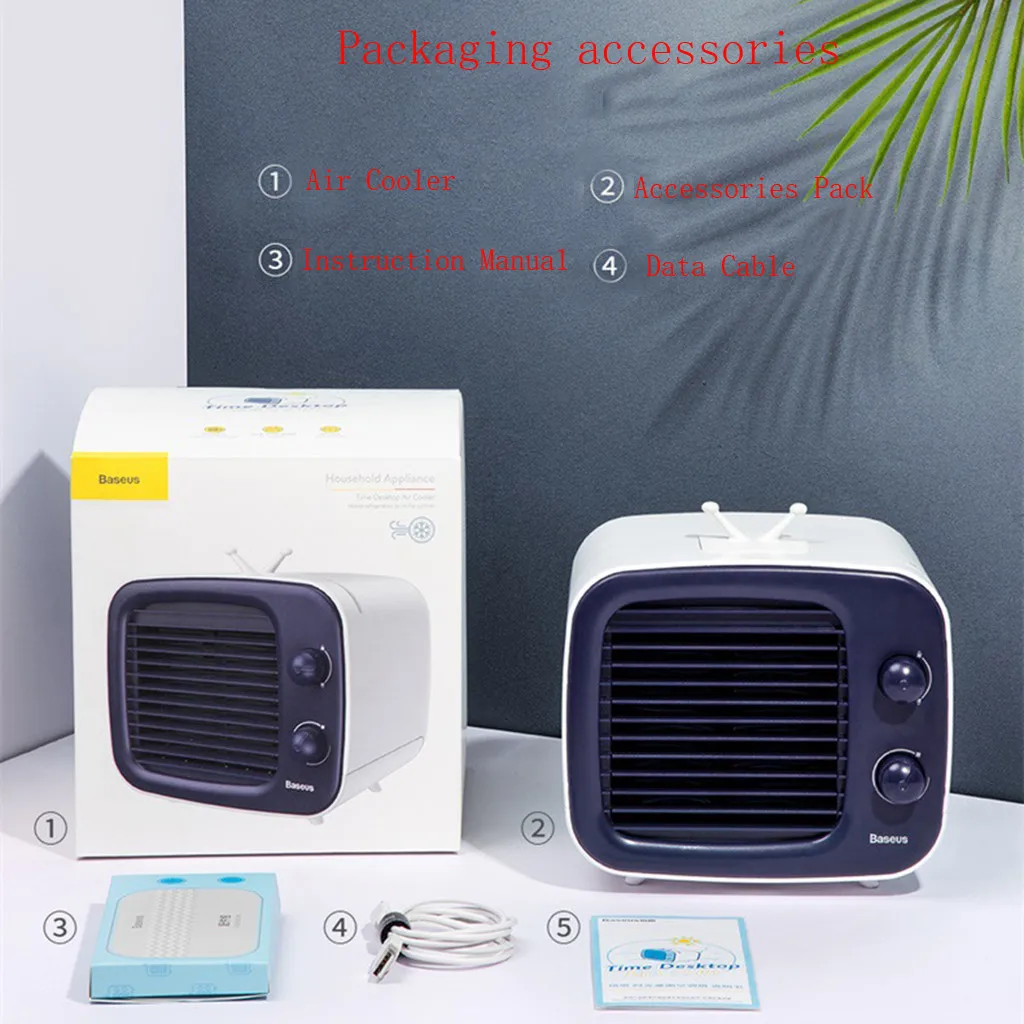 Портативный мини-кондиционер охлаждающий вентилятор для воды воздушный охладитель, увлажнитель USB офисный Настольный ручной вентилятор
