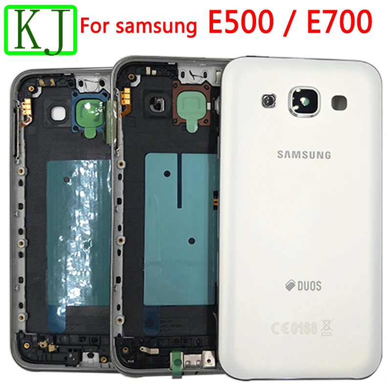 Полный Корпус для samsung Galaxy Grand DUOS E5 E500 E7 E700 средняя пила рамы Задняя крышка батареи средняя часть корпуса