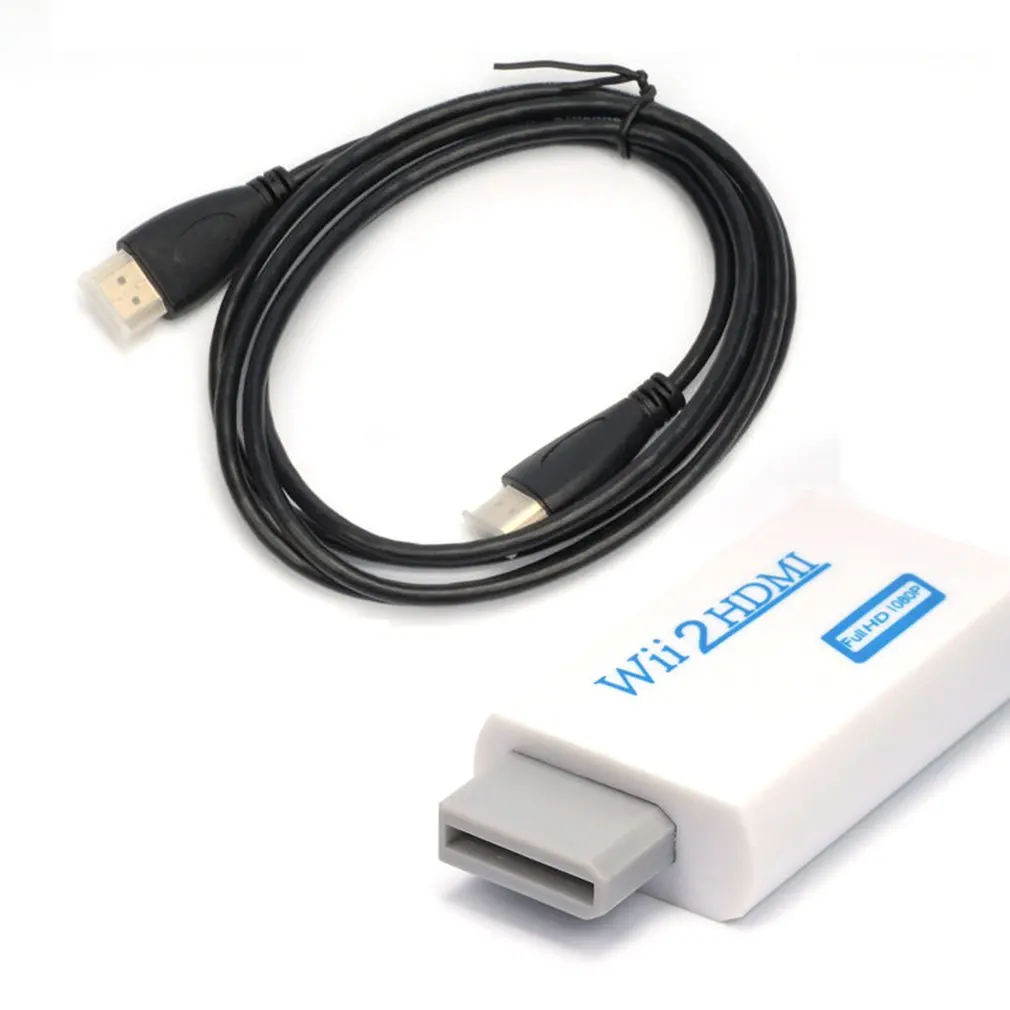Для wii к HDMI HD видеосъемка конвертер адаптер Белый+ HDMI кабель 720P 1080P hd-конвертер аудио выход