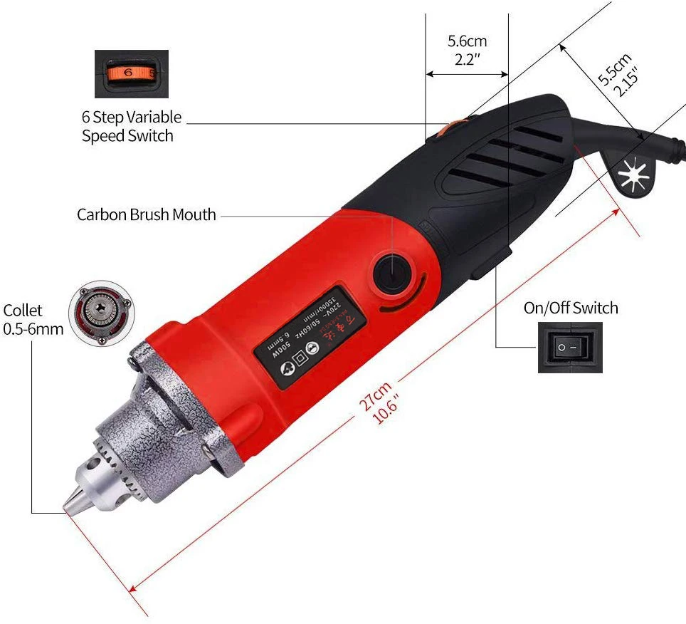 Cena FGHGF 220V 500W Mini akcesoria do szlifierek elektrycznych regulacja prędkości wiertarka szlifierka frezowanie polerowanie narzędzie obrotowe