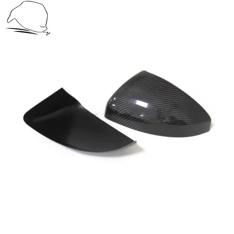 

For Audi TT 2015+ R8 2016+ Carbon Fiber Racing Rearview Mirror Covers Caps Mirror Housing Protection Tape-on Car Accessories