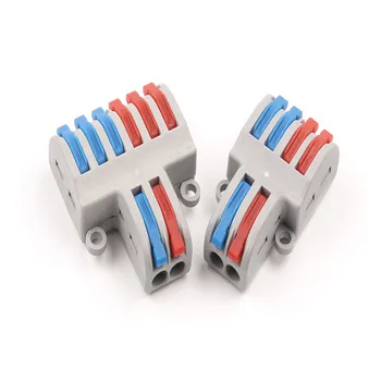 

Wire Connector 2 In 4/6 Out Wire Splitter Terminal SPL-42/62 Mini Fast Wire Connector Universal Wiring Cable Connector Push-in