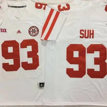 Все стилизованные Небраска# Huskers белый#93 SUH Джерси