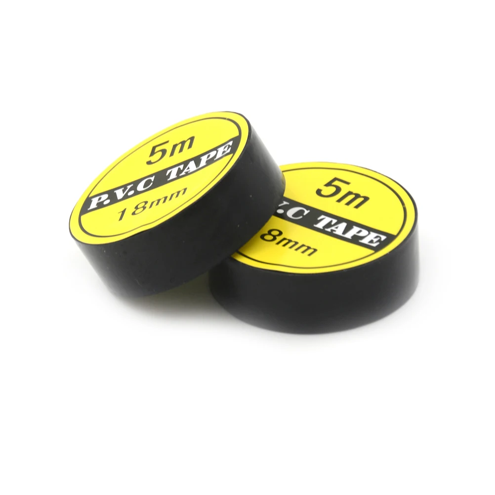 2PCS Black PVC Flame Waterproof Adhesive Vinyl Elec cal Insulation Tape Roll Heat Resistant Elec cal Power Insulating Tape