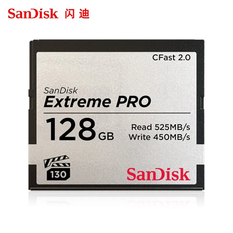 Sandisk Extreme Pro CF карта CFAST2.0 525 МБ/с./с VPG130 FullHD 4K видео 64 Гб 128 ГБ 256 для Canon 3D Mark2 1DX2 XC15 XC10