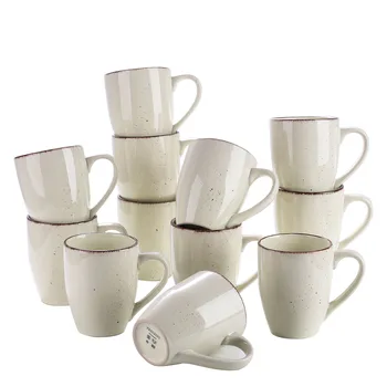 

Vancasso Navia-C 4/8/12-Piece Nature Vintage Look Stroneware Ceramic 350ML Tea Coffee Milk Mug Drinkware Drinking Cups Set