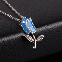 Романтическая роза леди изысканное ожерелье для женщин свадебный подарок ювелирные изделия Мода кулон для девочек ожерелье