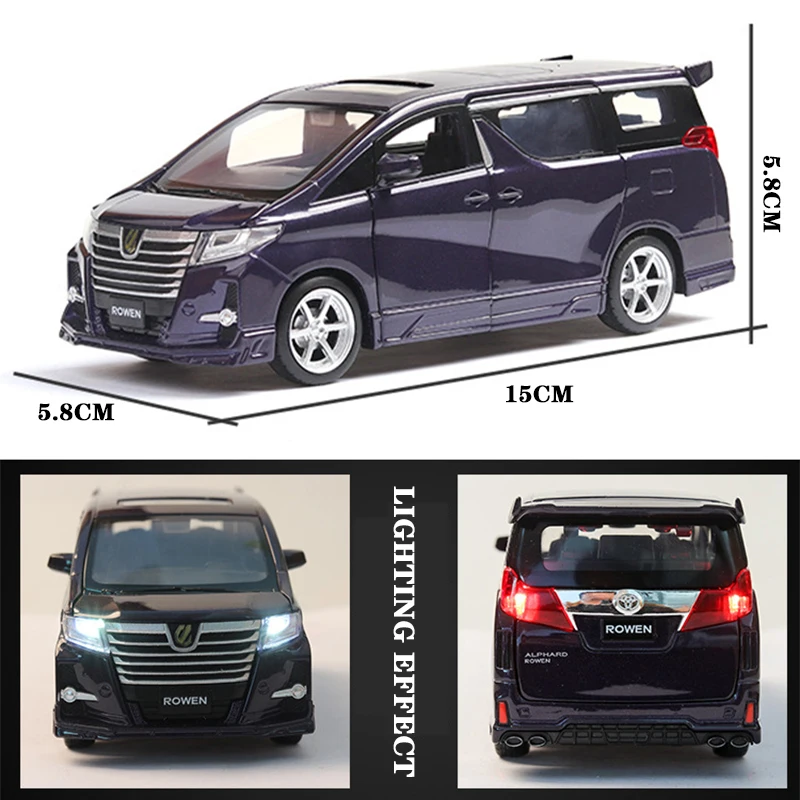 1:32 Toyota Alphard Diecasts& Toy Vehicles модель автомобиля из сплава Модель автомобиля 6 открытая дверь со звуком светильник детские игрушки машинки