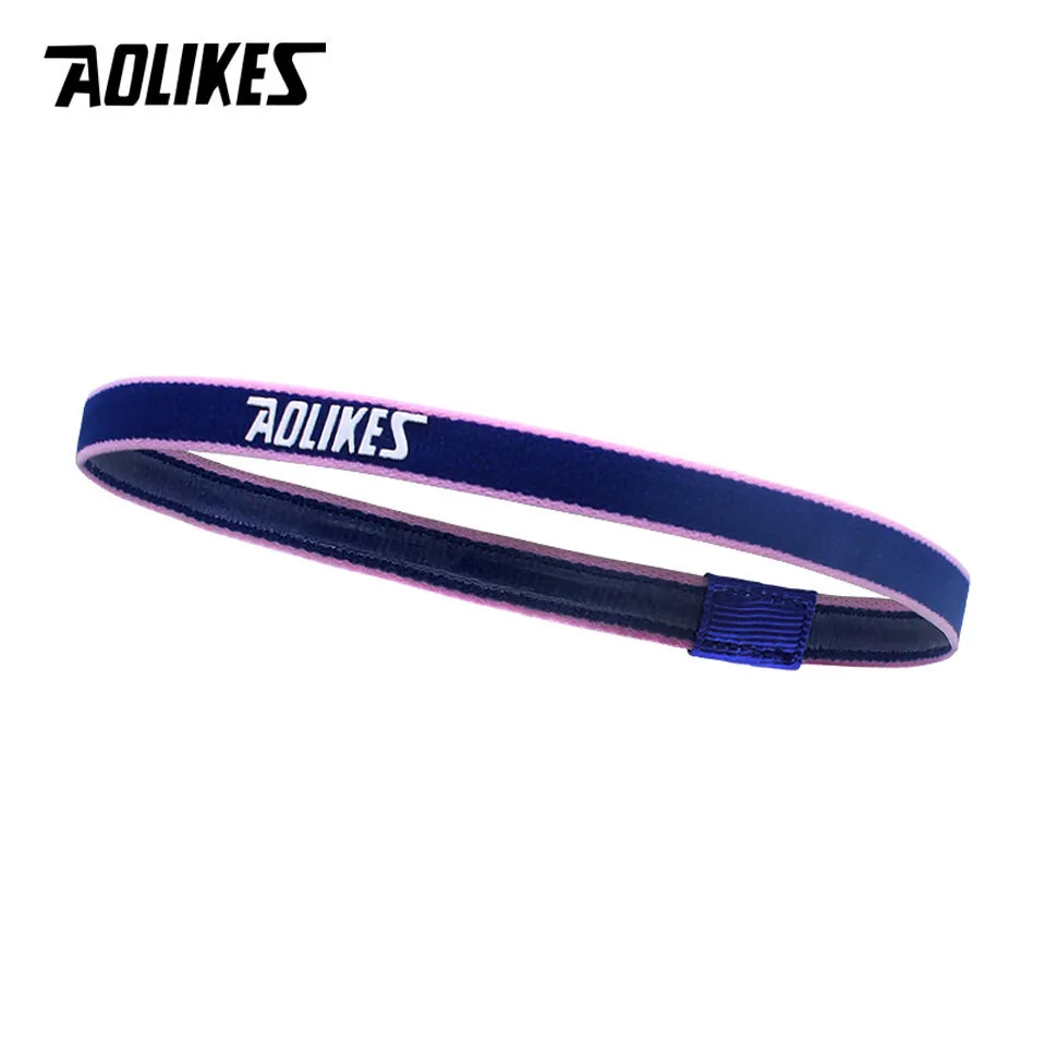 AOLIKES 1 шт. эластичная повязка на голову Мягкая силиконовая повязка для йоги повязка для мужчин и женщин фитнес Баскетбол Теннис Спорт повязка на голову - Цвет: Purple with pink