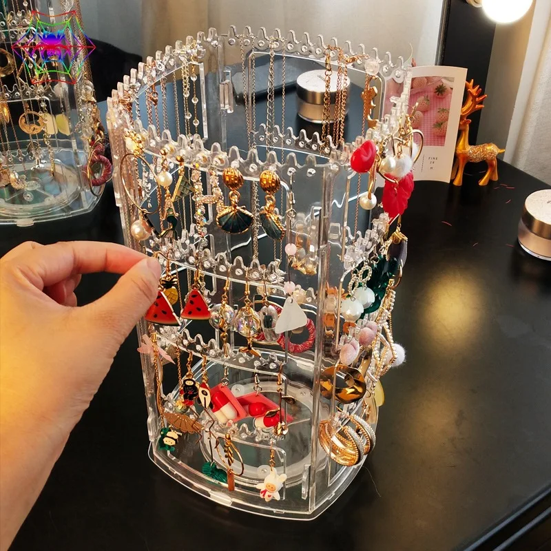 360Degree Rotating Earring Storage Rack Display Rack Earrings