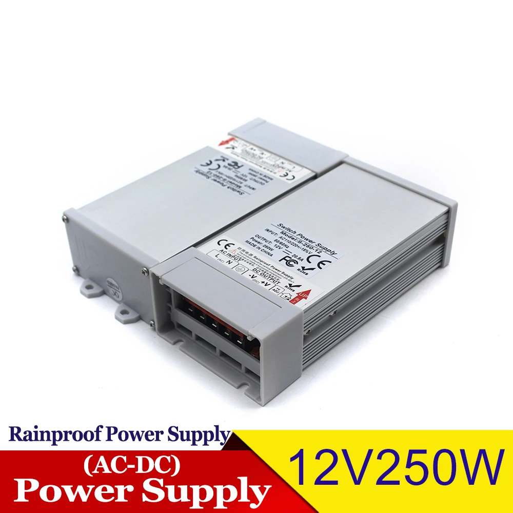 Блок питания DC 12V DC24V 48W 60W 72W 100W 120W 150W 180W 200W 240W 250W 300W 350W 360W 400W непромокаемые Трансформаторы освещения