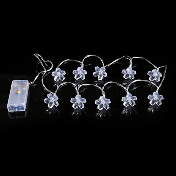 

Plum Flower LED Christmas Lights AA Battery Operated 1.2M 2.2M Holiday Wedding Decoration String Fairy Lights Garland
