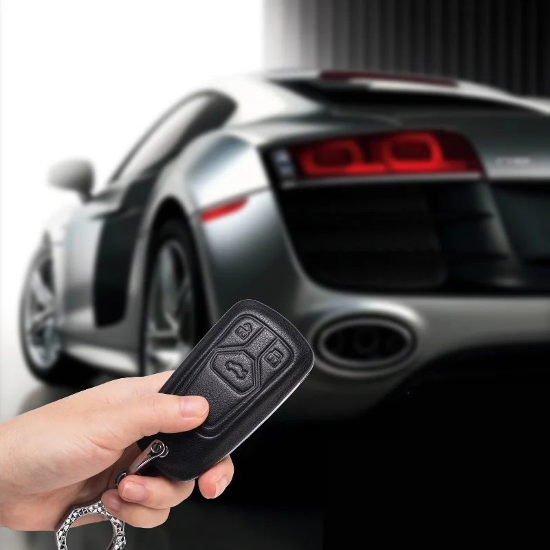 Горячие автомобильные аксессуары кожаный чехол для ключей для Audi, чехол для ключей Q3Q5 Sline A3 A5 A6 C5 A4 B6 B7 B8 TT 80 S6 C6 Shell Fob для автомобильного ключа