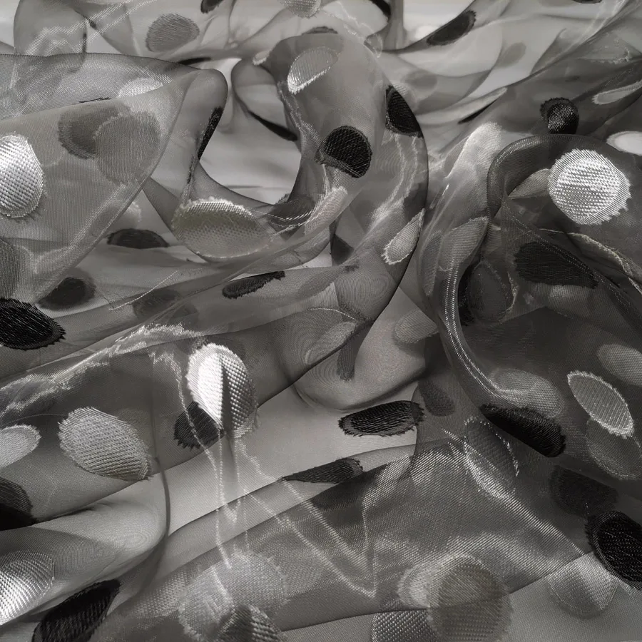 Жаккардовое ремесло органзы Farbic бронзовая Swissdot блестящая Марля Декор вуаль прозрачная голографическая ткань