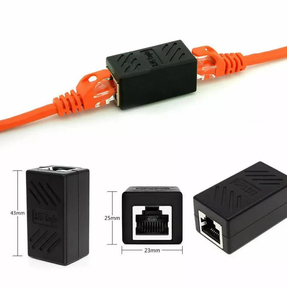 RJ45 Network Extender Female-to-Female Extension Converter - 8 Core Jack Ethernet LAN Cable Adapter (1/2/5/10pcs) Description Image.This Product Can Be Found With The Tag Names Computer Cables Connecting, Computer Peripherals, Connector network extender, PC Hardware Cables Adapters