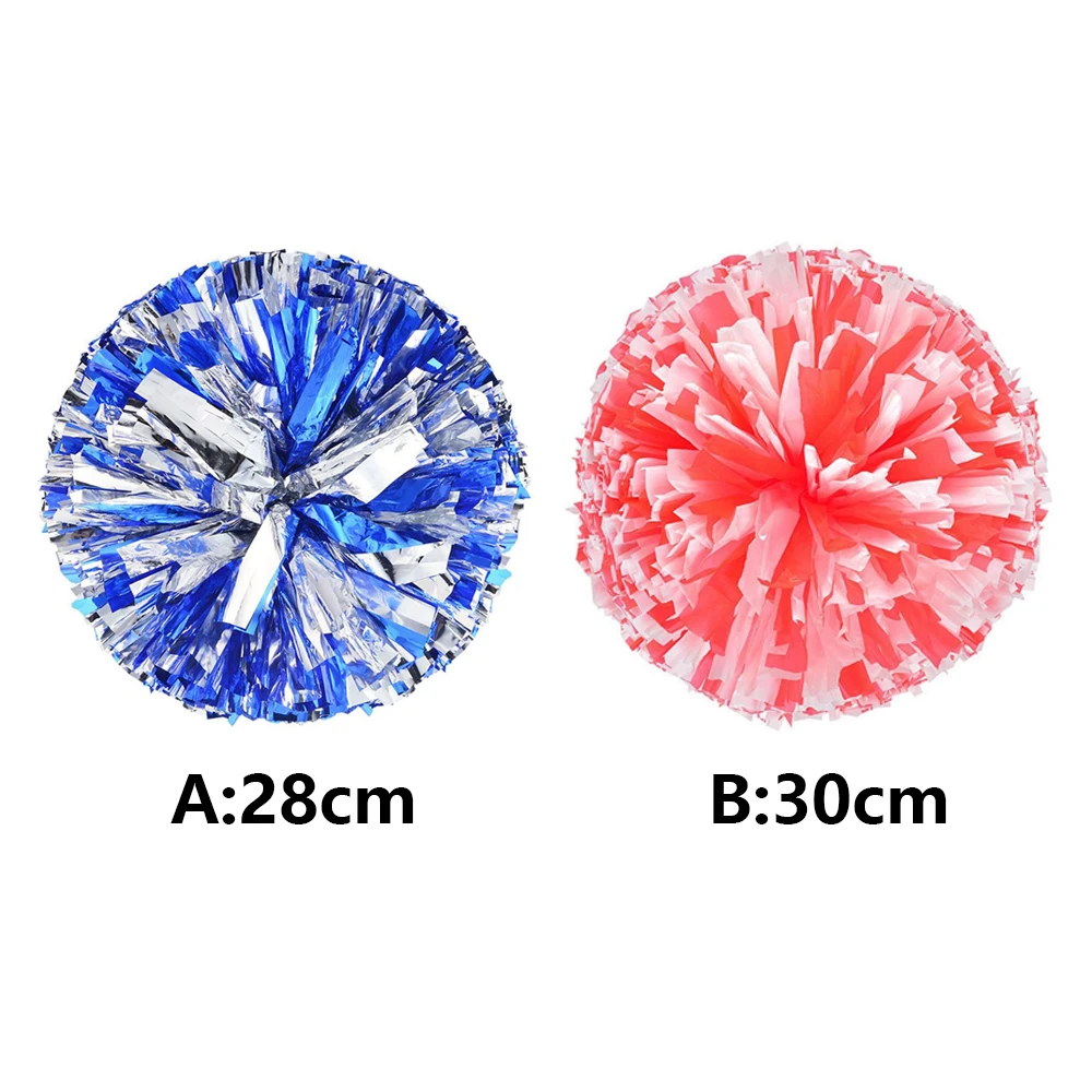 Cheerleading Pom Poms Cheerleading Ball 28/30cm Cheerleader Pompoms Double Hole Handle
