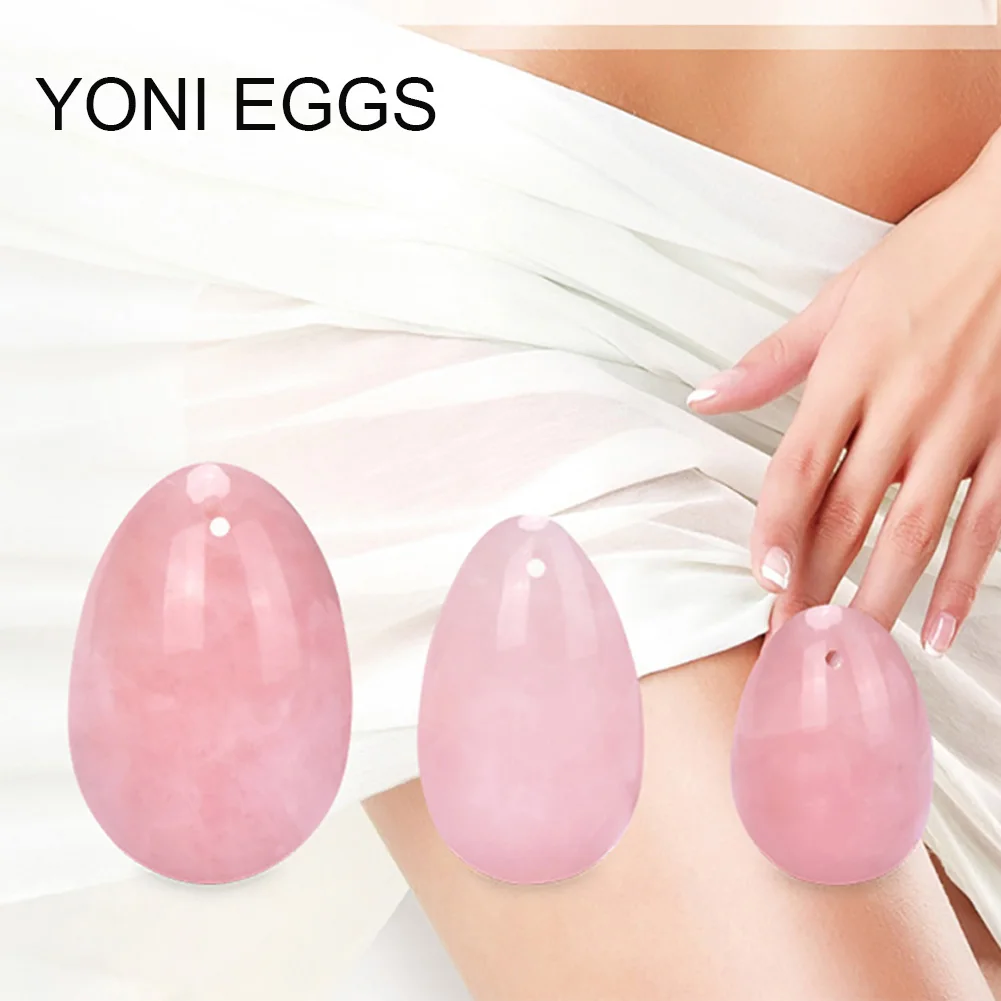 Oval Shape Drilled Postpartum Vaginal Tightening Yoni Egg Kegel Massage Stone Jade Eggs Natural Stone Vaginal Tighten Eggs