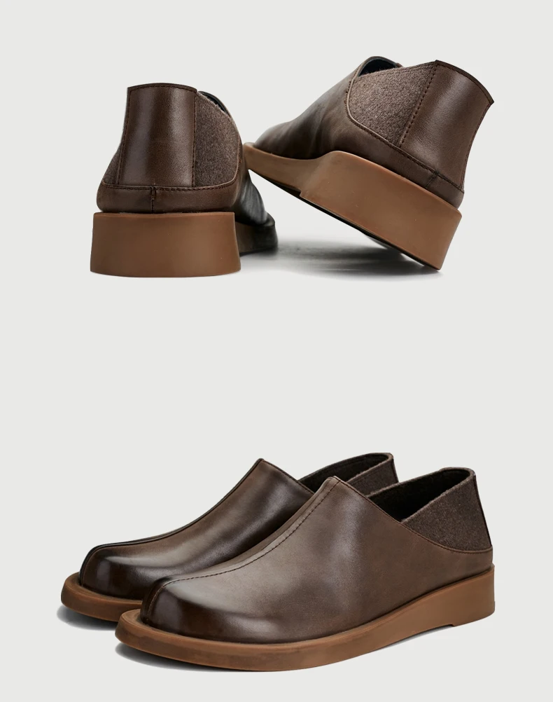 Осенне-зимняя деловая обувь из натуральной кожи мужские повседневные Мокасины британские мужские туфли в стиле ретро из воловьей кожи больших размеров