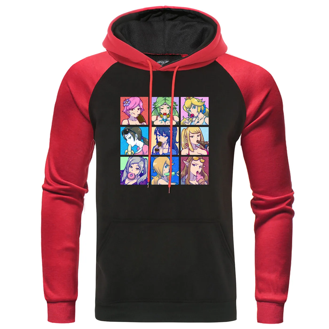 Super Smash Bros Hoodies Mens Hoody Print Raglan Hooded Sweatshirt Men Autumn Winter Fleece Sex Waifu Gir Sportswear Pullover | Мужская