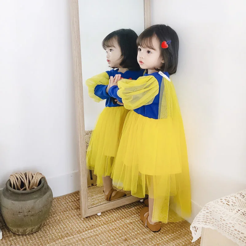 Thunderers Spring Autumn Kids Princess Dress For Girls Halloween Clothes Printed Cartoon Children Party Dress Girl Dresses