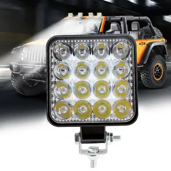 

48W Car Truck SUV Vehicle Square Bright 16LED Headlight Spotlight Work Light