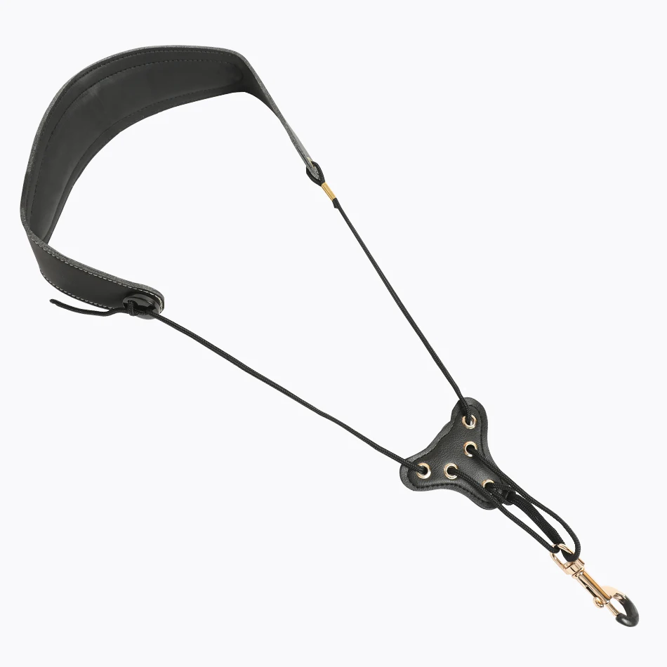 

BATESMUSIC Saxophone Strap Leather Sax Neck Strap with Soft Thick Pad for Soprano Tenor Alto Sax and Clarinets Oboes