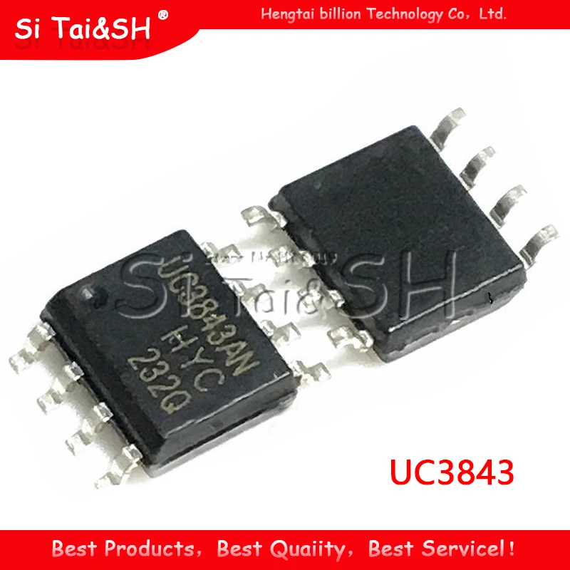 10 шт. UC3843 UC3843B SOP-8 ШИМ модуляционный контроллер IC | Электронные компоненты и
