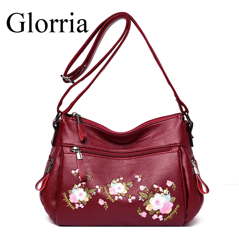 New mall Shoulder Bags For Women 2019 Lady Messenger Retro Flowers Leather Handbag Purse with Tassels Female Crossbody Bag | Багаж и сумки