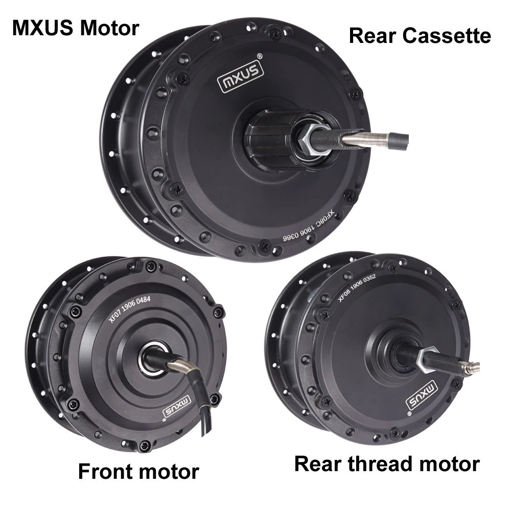 MXUS 36V 250W 48V 500W Brushless Ebike Front Rear Hub Cassette Motor Freewheel 