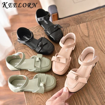 

Keelorn Kids Girls Shoes New Summer Girl Casual Fashion Sandals Spring Autumn Princess Shoes Baby Bowtie Sweet Leather Shoes