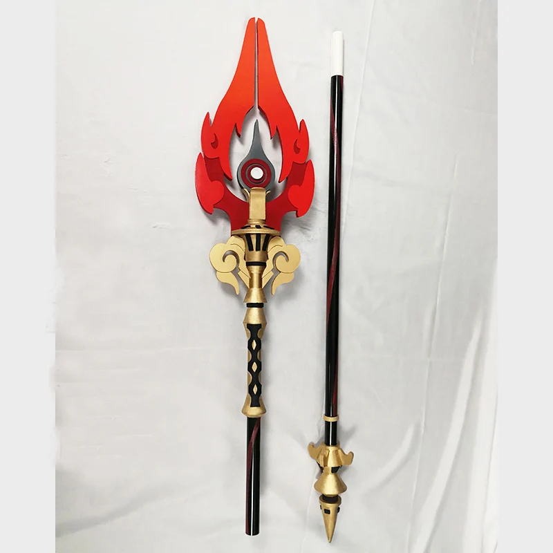 

Genshin Impact Hu Tao Morax Cosplay Clothing Five-star Weapon Props Long-handled Duel Spear Wooden Wand