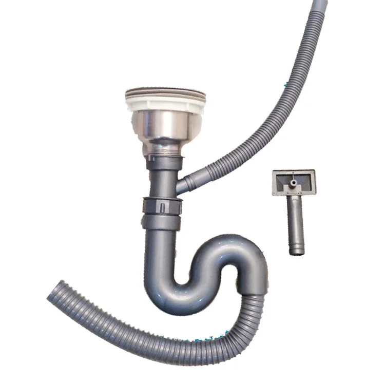 

Shengruijia Sink Stainless Steel Wire Sewer Pipe Single Sink Down Pipe Stainless Steel Falling Head Drainer