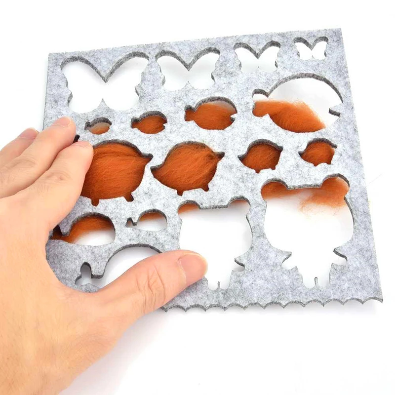 7pcs/Set Creative Needle Felt Mold Practical Handicraft Durable DIY Craft Stencil Woolen Felting Making Tools Sewing Accessories