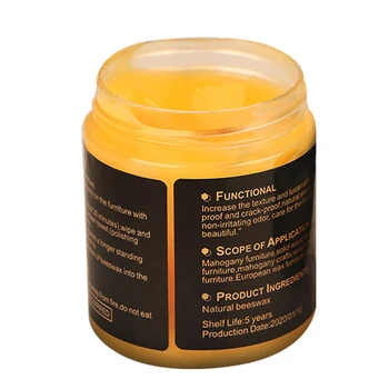 

Multipurpose Wood Polish Seasoning Beewax Natural Wood Wax Traditional Beeswax Polish for Furniture Floor Tables Chairs Cabinet