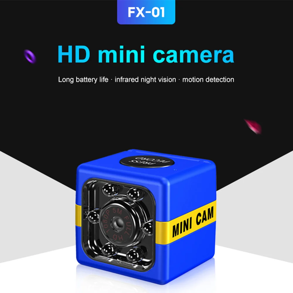 HD 1080P Мини камера Инфракрасный светильник ночного видения Спортивная камера видеокамера движения DVR микро камера Спорт DV видео маленькая камера PK SQ11