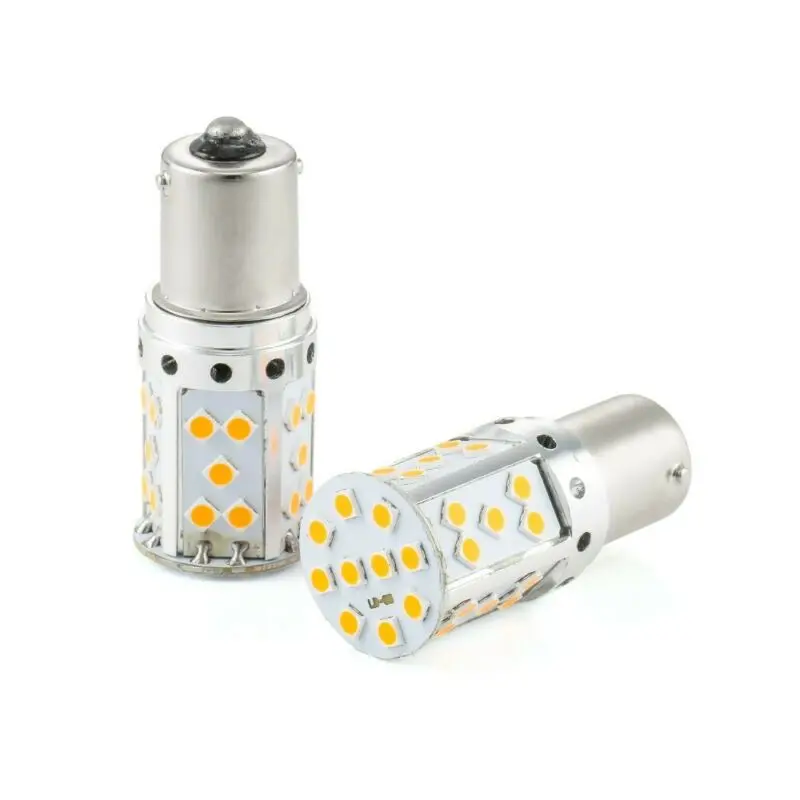 

2pcs Error Free Amber Yellow BA15S 1156 LED Bulb 35SMD Turn Signal Lights Canbus