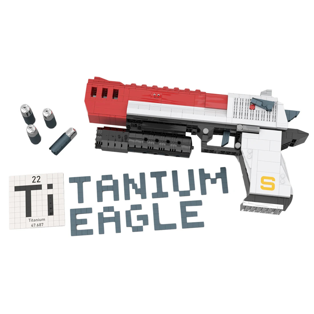 

Authorized 673Pcs MOC Game Blaster DIY Building Blocks Small Particle Model Block Assembly Educational Toys For Kids Boys Gift