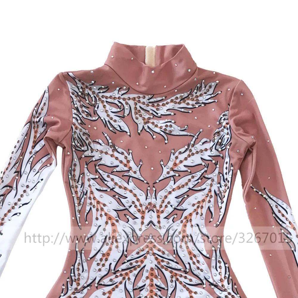 LIUHUO Figure Skating Dress Women's Girls' Ice Performance Rhythmic Gymnastics Competition Dance Leotard Costume White Ballet