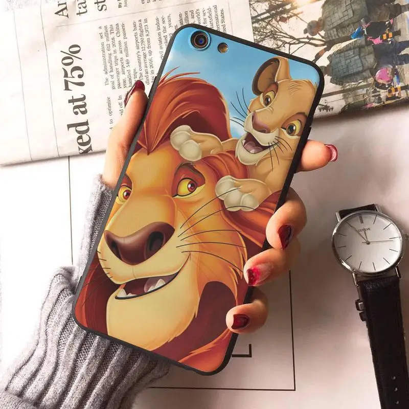 Мягкий чехол Lion King для iphone X XR XS Max 8 8plus 7 7 plus, Аксессуары для мобильных телефонов iphone 6s 6s Plus 6 6plus 5s - Цвет: 1