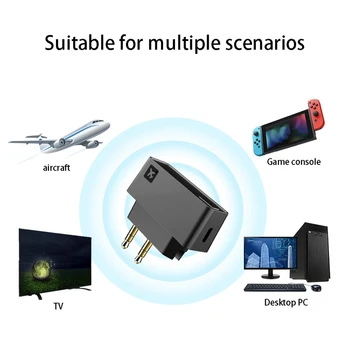 

Bluetooth 5.0 Transmitter Wireless Aircraft Transmitter Bluetooth o Adapter for Airlines Entertainment System