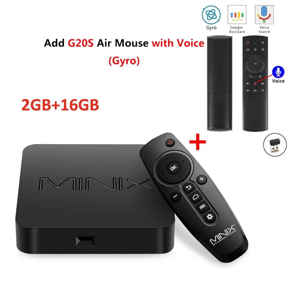 ТВ-приставка MINIX NEO T5 Android 2 ГБ DDR3 16 ГБ Android tv 9,0 Pie AmlogicS905X2 GIGABIT Ethernet телеприставка Google Certified tv Box - Цвет: MINIX T5  add G20S