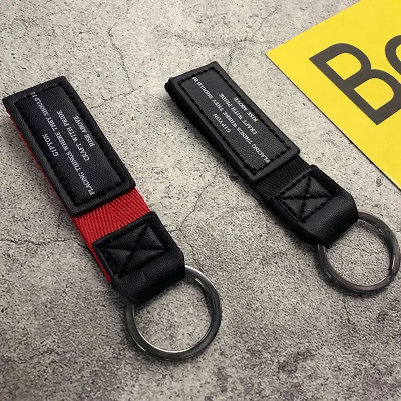 

High Quality Fashion Braided Car Key Leather Cord Car Keychain Key Chain Car Interior Accessories