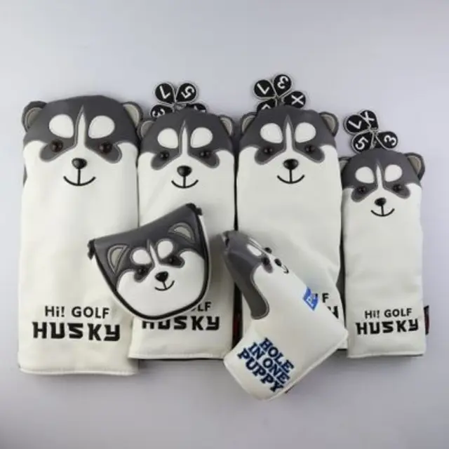 US $8.04 High Quality Durable Golf Club Head Cover Cute Dog Pattern Golf Driver Fairway Wood Covers Set Prac