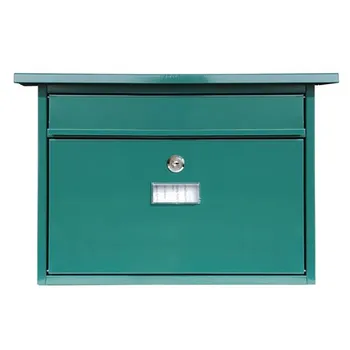 

Lockable Outdoor Galvanized Mailbox Letter Box Black Green Garden Supplies Mailbox