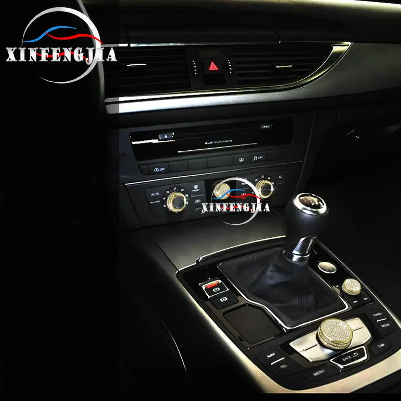 Для Audi A6 A7 C7 12-17 3 шт. кристалл стиль центр AC переключатель кольцо Крышка отделка