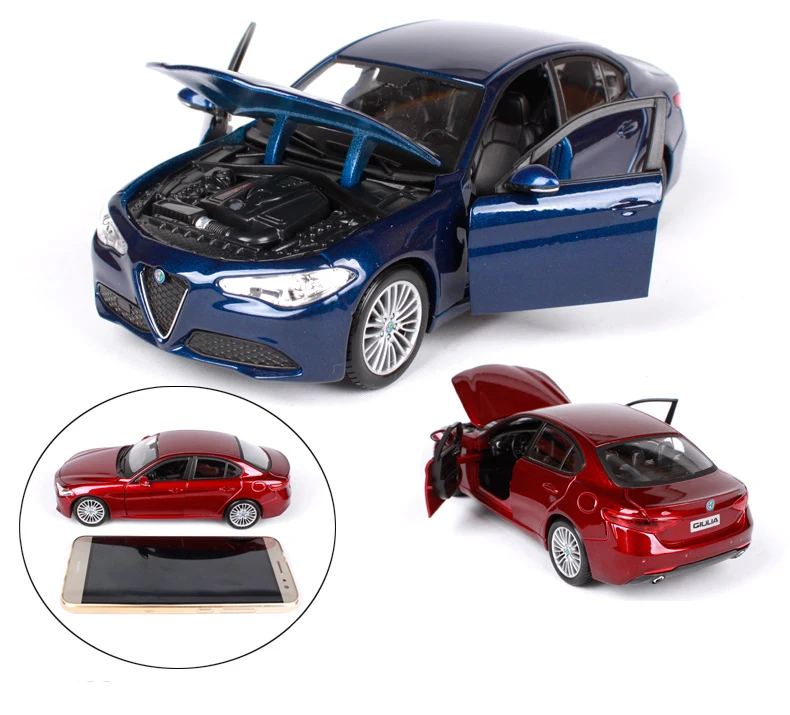 Новое поступление Bburago 1:24 Alfa Romeo GULIA модель гоночной машины Литой модельный автомобиль игрушка для детей подарки с коробкой