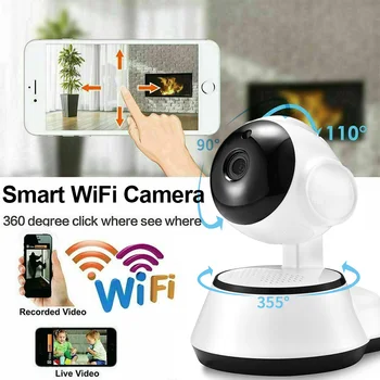 

HD 720P Home Security Surveillance IP Camera Wireless Smart WiFi Head Rotation Audio Record Baby Monitor HD Mini Camera D30