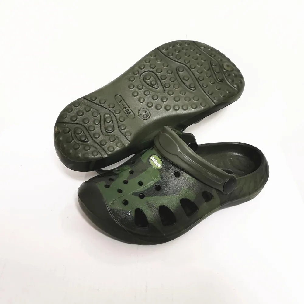 Children Kids Boy Mules Clogs Camo Green Sandals Garden Slippers Causual Indoor Shoes For Boys EUR 30 31 32 33 34 35